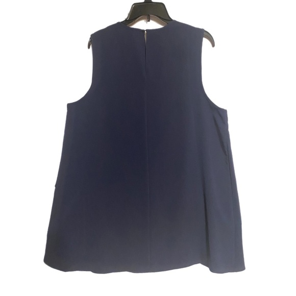 BCBG Max Azria Navy Blue Sleeveless Blouse Women’s Lg - Picture 2 of 8